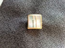 Mother of Pearl Square Tie Tack - Circa 1960s (Sold)