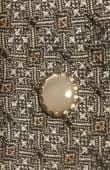 Mother of Pearl Stone Tie Tack - Vintage Circa 1970s - Gold Plated Oval Tie Pin