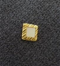 Mother of Pearl Tie Pin with Deep Gold Plated Surround - Vintage Tie Tack (SOLD)