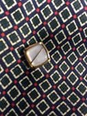 Mother of Pearl Tie Tack Circa 1960s - with gold plated frame