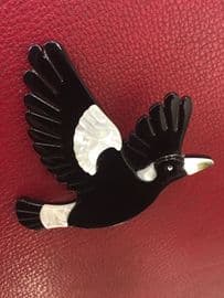 Mr. Magpie - limited edition Magpie Brooch by Erstwilder (SOLD)