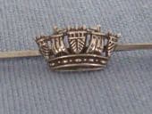 Naval Crown Brooch - Sterling Silver- Bar Brooch Style - 1940s (sold)
