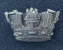 Naval Crown Brooch - Sterling Silver Pin - Navy Crown Badge