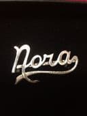 Nora Victorian Silver Name Brooch Hallmarked Birmingham 1895 (SOLD)