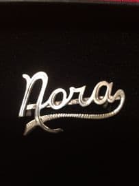 Nora Victorian Silver Name Brooch Hallmarked Birmingham 1895 (SOLD)
