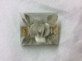 On hold 1940's Lucite Brooch - Faded Soft Colours - Unusual Shape