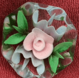 On hold 1940s to 1950s  Lucite  Floral  Vintage Brooch - Kaleidoscope Flower Pin