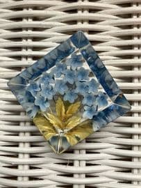 On hold Blue Forget-me-knot  Flower  Vintage Brooch - 1940s Lucite - Very Chunky Deep-Carved Brooch