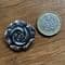 On hold Lynne - Scarf Ring-1950s Aluminium - Rose Scarf Clip  - Silver tone