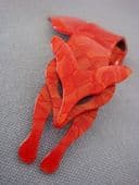 Orange Fox Pin - Lea Stein of Paris Brooch (SOLD)