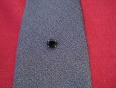 Oval Faux Onyx Tie Tack in Silvertone Finish (SOLD)