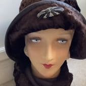 Oval Shape Hat Pin - Art Deco French Celluloid - for A Cloche Hat - Flapper Hat Flash