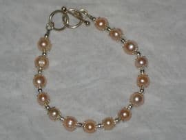 Peachy Freshwater Pearl Bracelet (SOLD)