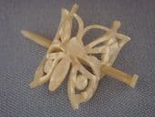Pearly 1940s Butterfly Barrette Hair Ornament plus Kirby Grips - On Card (SOLD)