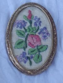 Pink and Purple Flowers Brooch (SOLD)