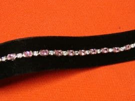 Pink and White Crystal and Silver Bracelet