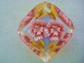 Rare Double Layer Vintage Lucite Brooch - Early 1950s (SOLD)