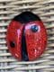 Red and Black Spotted Ladybird Brooch or Ladybug Insect  Pin by Lea Stein Paris