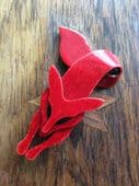 Red Fox Brooch - Lea Stein Fox Pin - Shimmery Red (SOLD)