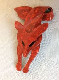 Red Fox Pin By Lea Stein of Paris - Classic Red Fox Brooch