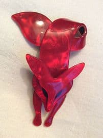 Red Fox Pin By Lea Stein of Paris - Fox Pin - Designer Brooch (SOLD)