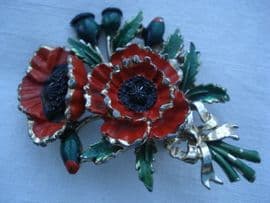 Red Poppy signed by Exquisite 1960's era (SOLD)