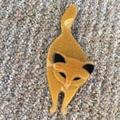 Retro Art Deco Cat Brooch - Cat Pin by Lea Stein of Paris ( sold)