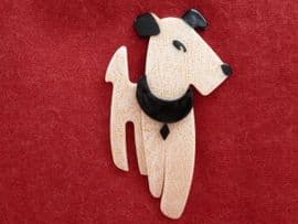 Ric the Terrier - 1950's Terrier Dog Brooch by Lea Stein of Paris (SOLD)