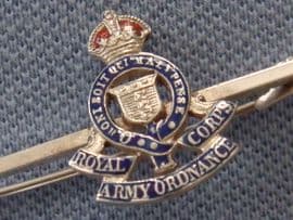 Royal Army Ordnance Corps - Silver and Enamel Bar Pin(SOLD)