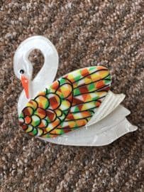 Sabine the Swan - limited edition Swan Brooch by Erstwilder (SOLD)