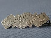 SARAH ANN - Edwardian Sterling Silver Name Brooch Hallmarked 1906 (SOLD)