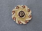 Scarf Clip - Pink Toned Aluminium with Cream Star and Rose detail (SOLD)