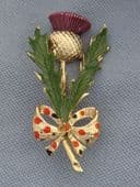 Scottish Thistle Brooch - Signed Exquisite - 1960s Scottish Pin (Sold)