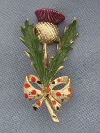 Scottish Thistle Brooch - Signed Exquisite - 1960s Scottish Pin (Sold)