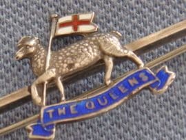 Silver Sweetheart Brooch - The Queen's Royal Regiment (SOLD)