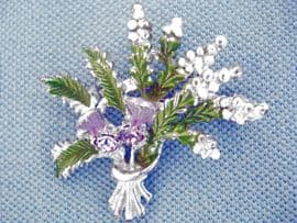 Small 1960's Vintage Brooch signed Exquisite - Lucky Heather and Thistles (SOLD)