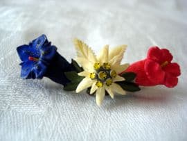 So Sweet! - Little Vintage Carved Bone Floral Group with Edelweiss(SOLD)