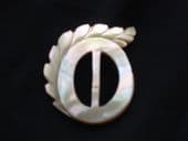 SOLD 19 th Century carved Mother-of-Pearl Buckle