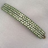 SOLD 1920's Green Celluloid Hairslide set with Diamanté - French Art Deco
