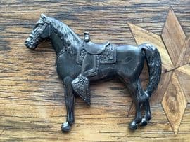 SOLD 1940's Horse  Brooch - Sterling Silver USA -amazing detail!