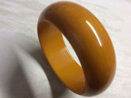 SOLD 1940s Bakelite Bangle - Deep Mustard Yellow - Very Chunky!