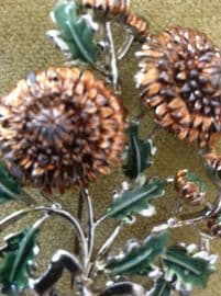 SOLD 1960's Bronze Golden Chrysanthemum Pin by Exquisite (Number 2)