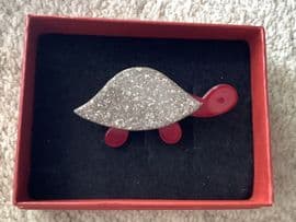 Sold A  1970s Tortoise Brooch - Lea Stein Tortoise Brooch