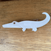 Sold A Crocodile Brooch By Lea Stein of Paris - or Maybe an Alligator Pin