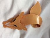 SOLD A Fox Brooch by Stein, Paris - Reeded Pale Orange