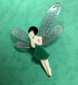 SOLD A Lace Wing Dragonfly Fairy by Lea Stein in Green Frock