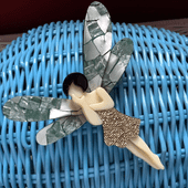 SOLD A Lea Stein of Paris Woodland Fairy - Dragonfly Shaped Wings