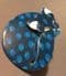Sold  A Lea Stein Spotty Blue Cat Brooch - Gomina the Cat Pin