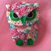 Sold A Liberty Floral Buba  The Owl Brooch by Lea Stein Paris