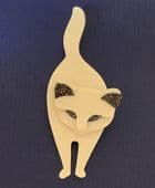 SOLD A Lovely Cream Cat with Black and Gold Spot Ears by Lea Stein, Paris